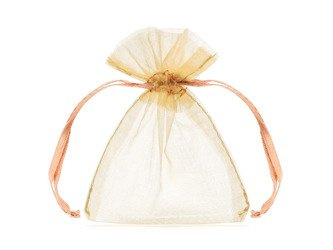 Woreczki z organzy łososiowe 20szt - 10cm