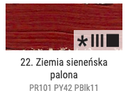 Farba olejna Renesans 60ml Olej For Art - 22 Siena palona