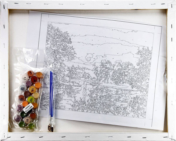 Malowanie po numerach 40x50cm Pejzaż - Zestaw na ramie