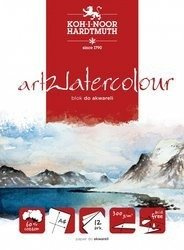 Blok do akwareli ArtWatercolour Koh-I-Noor 300 g - A4, 12 arkuszy