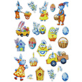 Naklejki wielkanocne mix 21szt