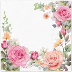 Serwetka do Decoupage 33x33cm - Gentle Bloom