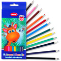 Kredki ołówkowe sześciokątne 12 kolorów