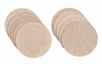 Drewniana podkładka pod kubek 10cm okrągła - 10szt
