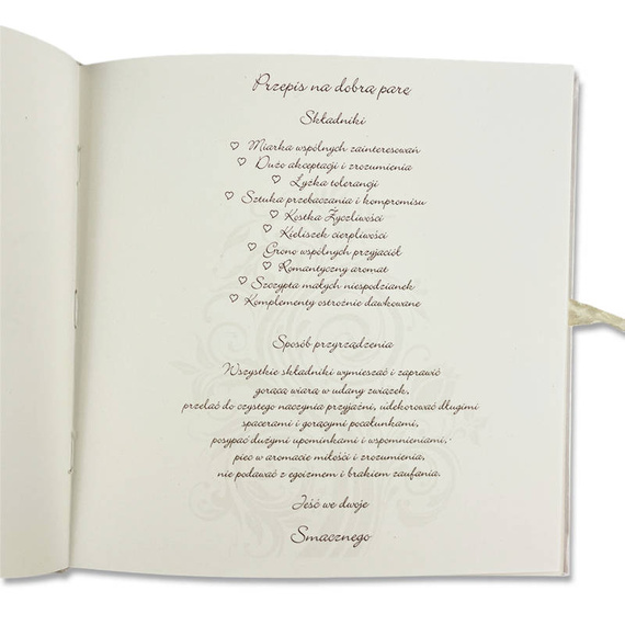 Księga gości na wesele 20cm Ozdobna na życzenia