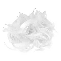 Piórka dekoracyjne  6-12cm 10g białe - Loveart