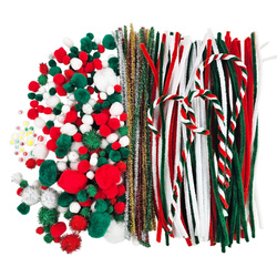 Druciki kreatywne z pomponami - 400 elementów