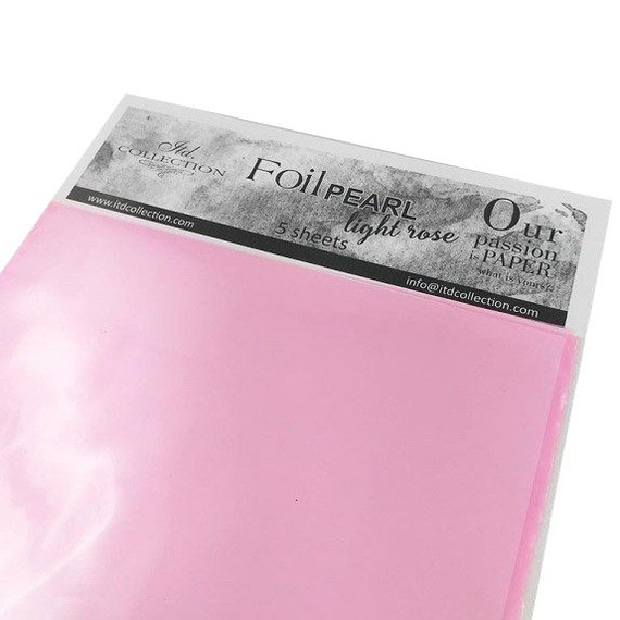 Folia perłowa do transferu - jasno różowa