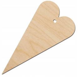 Drewniana ozdoba zawieszka Serce Decor - 10 sztuk