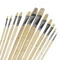 Zestaw pędzli szczecinowych płaskich Phoenix - 12 sztuk