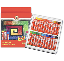 Pastele olejne okrągłe Koh-I-Noor, 24 kolory