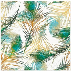 Serwetka do Decoupage 33x33cm - Feather composition