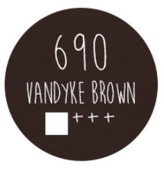 Farba akrylowa LOVEART 100ml - vandyke brown 690 - ciemnobrązowa