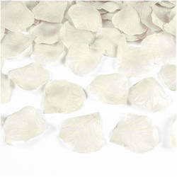 Eleganckie kremowe płatki róż - dekoracja materiałowa 10 g