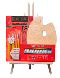 Zestaw malarski MINI dla dzieci - sztaluga + przybory malarskie