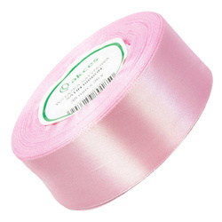 Wstążka satynowa jasna różowa 38mm - 32mb