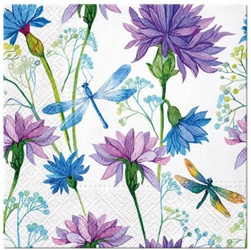 Serwetka do Decoupage 33x33cm - Flower With Dragonfly