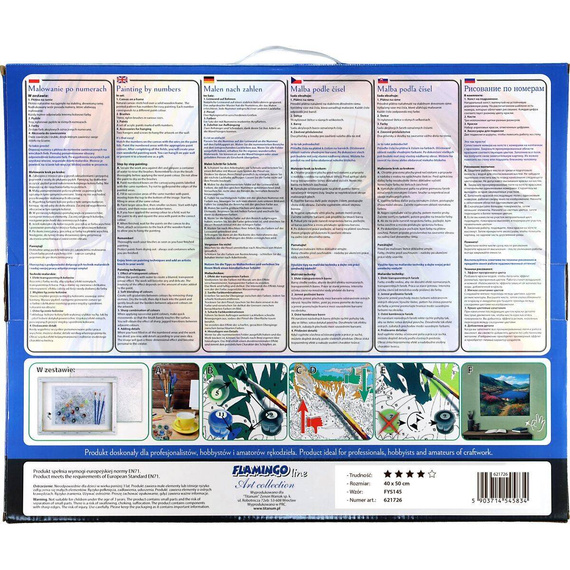 Malowanie po numerach 40x50cm Pejzaż 3 - Zestaw na ramie