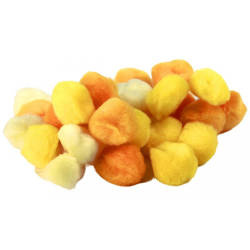 Pompony pluszowe 25mm 30szt. - Żółty