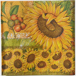 Serwetka do Decoupage 33x33cm - Słoneczniki