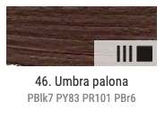 Farba olejna Renesans 60ml Olej For Art - 46 Ziemia umbra palona