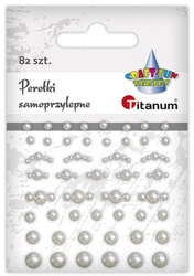 Perełki samoprzylepne 48szt. perłowe