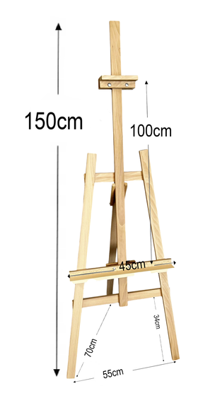 Sztaluga malarska drewniana 150cm Regulowana do malowania obrazu dla dzieci