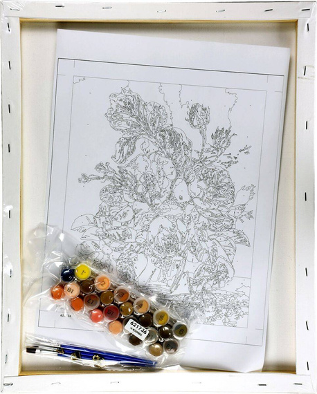 Malowanie po numerach 40x50cm Bukiet 2 - Zestaw na ramie