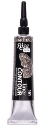 Farba akrylowa konturowa Rosa Talent 20ml Brokatowa Srebrna