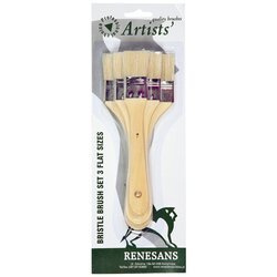 Zestaw pędzli szczecinowych Renesans - 3 sztuki