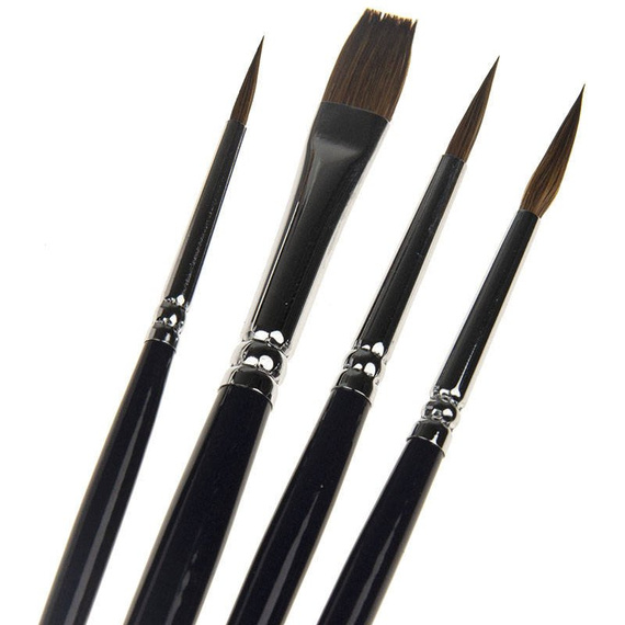 Zestaw pędzli z włosia łasicy Phoenix - 4 sztuki