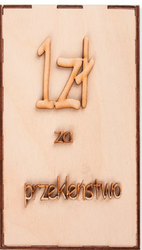 Drewniana Skarbonka  wz. 9 1zł za przekleństwo Decor