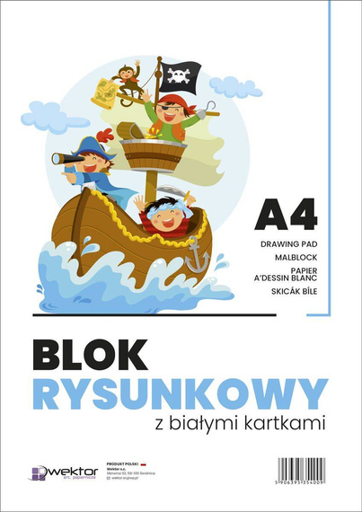 Blok rysunkowy biały Wektor 80 g - A4, 20 arkuszy