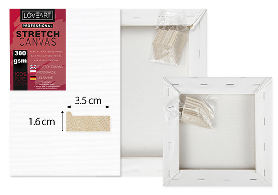 Podobrazie malarskie LOVEART 80x80 cm - płótno bawełniane 300g/m²