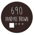 Farba akrylowa LOVEART 100ml - vandyke brown 690 - ciemnobrązowa