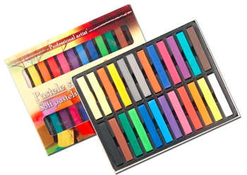 Pastele suche kwadratowe Titanum, 24 kolory