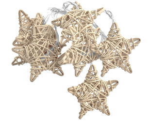 Świecące gwiazdki ratanowe led 7cm