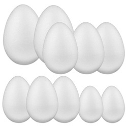 Jajka styropianowe mix rozmiarów - 10szt