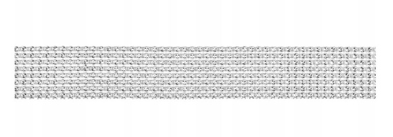 Taśma z cyrkoniami - srebrna - 4cm x 900cm