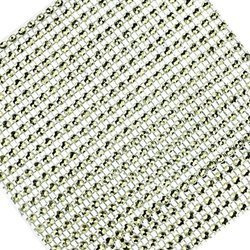 Taśma ozdobna z kryształkami 2szt. - Złota mata 12x12cm