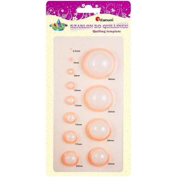 Szablon kołowy 3D do quillingu - Titanum