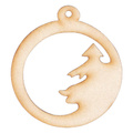 Drewniana ozdoba zawieszka bombka 6cm Decor