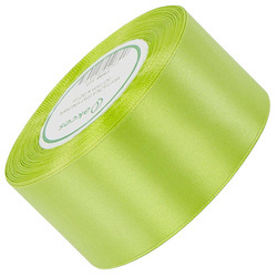 Wstążka satynowa zielone jabłuszko 50mm - 32m