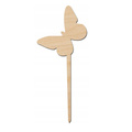 Ozdoba drewniana na patyku Motylek 14cm Decor