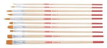 Zestaw pędzli okrągłych, koci język i płaskich Talens - 10 sztuk