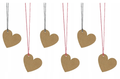 Zawieszki do prezentów na butelkę serca 6szt