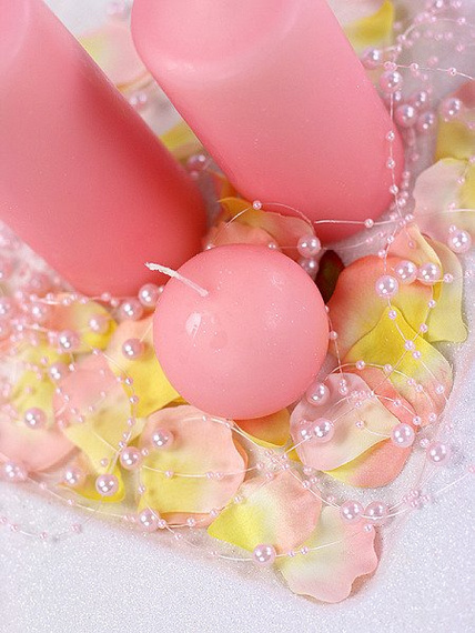 Girlanda perłowa j. różowy 1,3 m