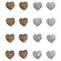 Kryształki wypukłe samoprzylepne - Serca 16 sztuk