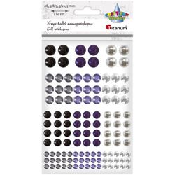 Kryształki perełki samoprzylepne mix 120szt.