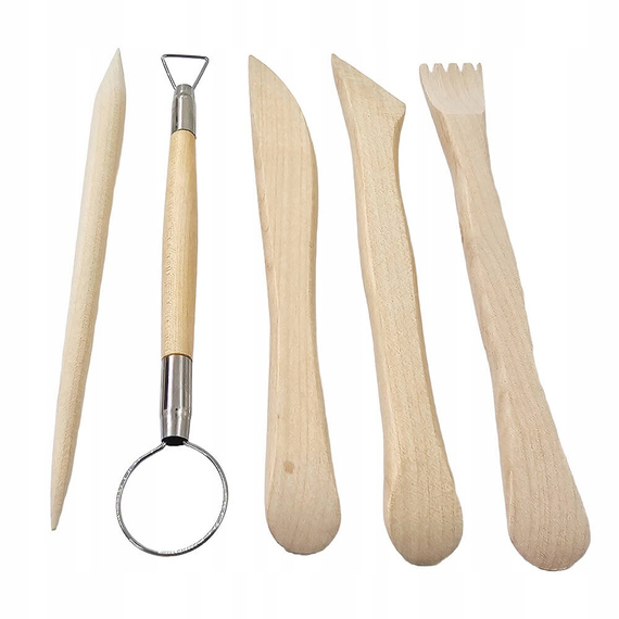 Zestaw rzeźbiarski Glina 5kg Narzędzia do modelowania embossingu 9 elementów